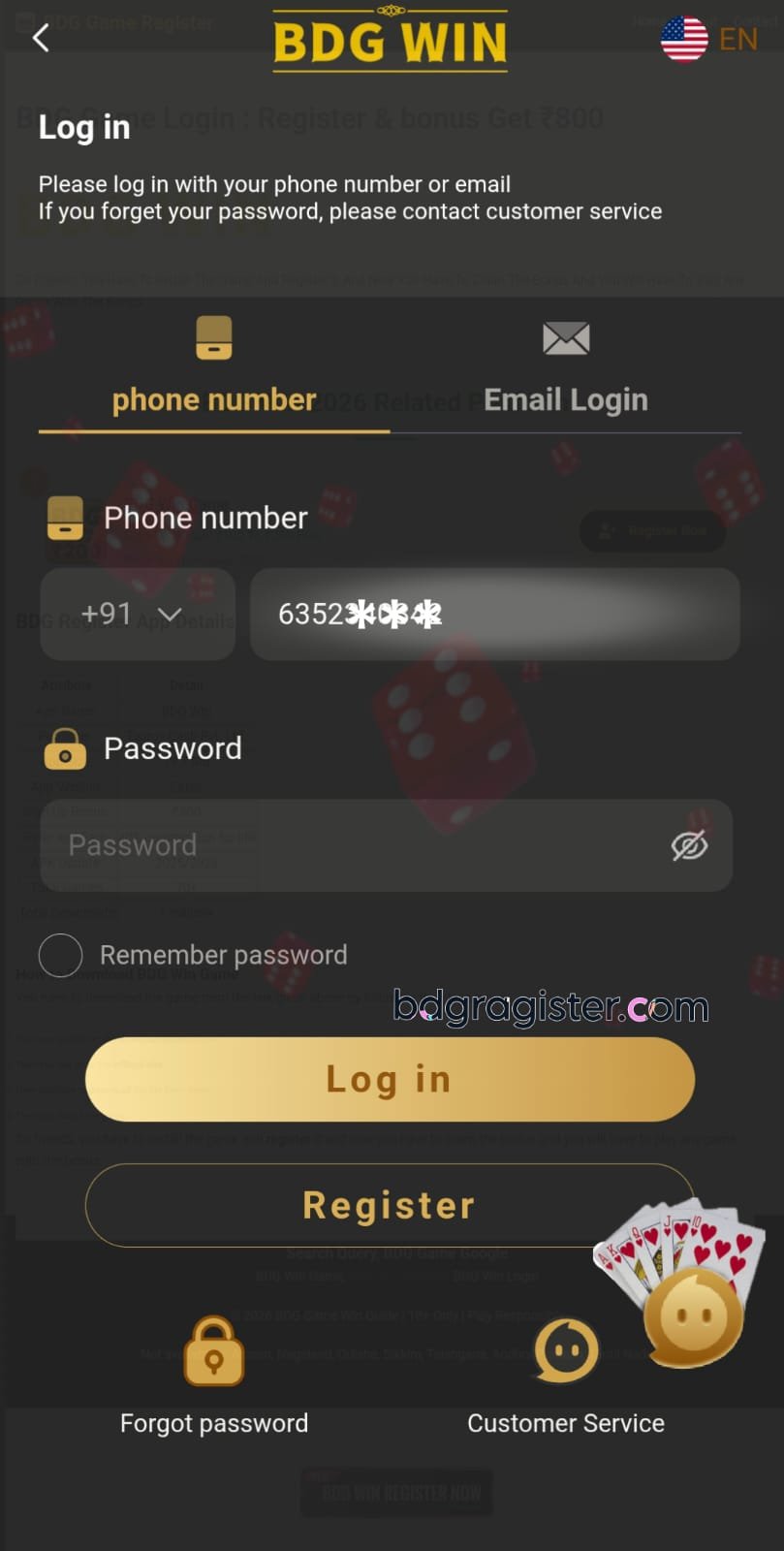 BDG Win Login App